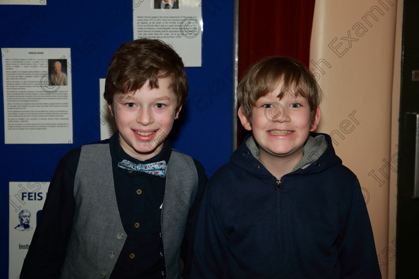 Feis31012020Fri14 
 14
Siblings, performer, Jack McCann and his brother David from College Road.

Class: 166: Piano Solo 10 Years and Under

Feis20: Feis Maitiú festival held in Fr. Mathew Hall: EEjob: 31/01/2020: Picture: Ger Bonus.