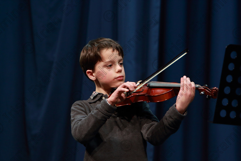 Feis0402109Mon29 
 29~30
Bronze Medallist Killian McCarthy from Blackrock performing

Class: 242: Violin Solo 8 Years and Under (a) Carse–Petite Reverie (Classical Carse Bk.1) (b) Contrasting piece not to exceed 2 minutes.

Feis Maitiú 93rd Festival held in Fr. Matthew Hall. EEjob 04/02/2019. Picture: Gerard Bonus