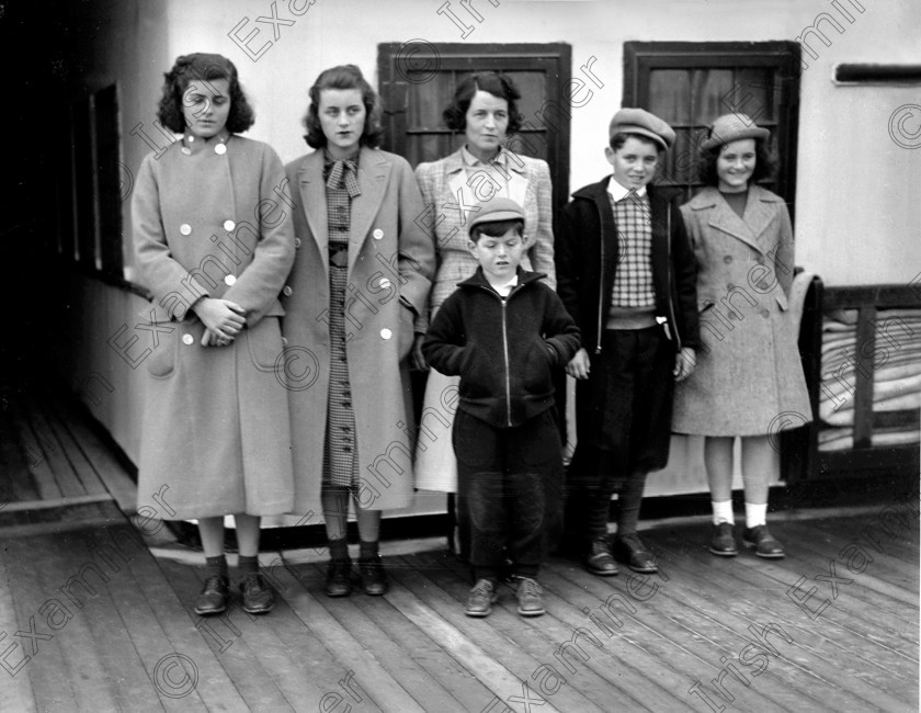 1164711 1164711 
 Mrs. Rose Kennedy, wife of the American ambassidor to Britain, arrives at Cobh with members of her family 15/03/1938 Ref. 106C Old black and white united states families politics