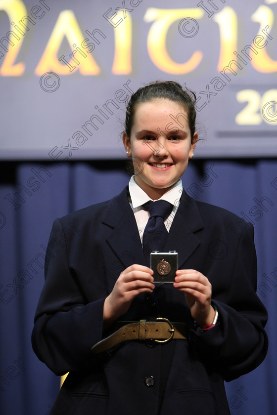 Feis19022018Mon39 
 39
Bronze Medallist Hannah Nolan from Carrigtwohill.
 Speech and Drama Class: 327: “The Hartland Memorial Perpetual Trophy” Dramatic Solo 12YearsandUnder –Section 1 Feis Maitiú 92nd Festival held in Fr. Mathew Hall. EEjob 19/02/2018 Picture: Gerard Bonus.