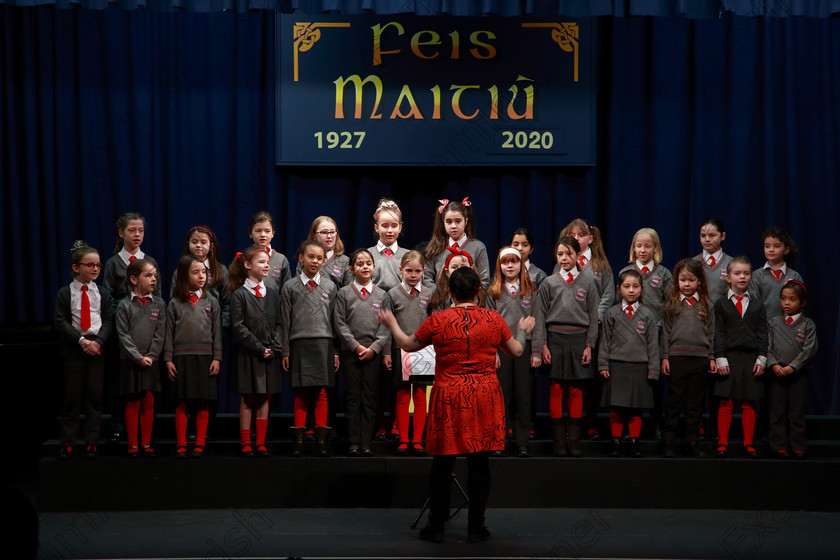 Feis27022020Thur07 
 6~10
The Rockboro Singers singing Dance Monkey.

Class:84: “The Sr. M. Benedicta Memorial Perpetual Cup” Primary School Unison Choirs

Feis20: Feis Maitiú festival held in Father Mathew Hall: EEjob: 27/02/2020: Picture: Ger Bonus.