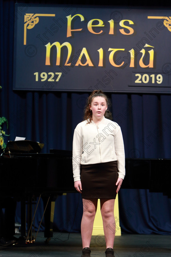 Feis26022019Tue33 
 33
Eryn Dillon singing.

Class: 53: Girls Solo Singing 13 Years and Under–Section 1 John Rutter –A Clare Benediction (Oxford University Press).

Feis Maitiú 93rd Festival held in Fr. Mathew Hall. EEjob 26/02/2019. Picture: Gerard Bonus
