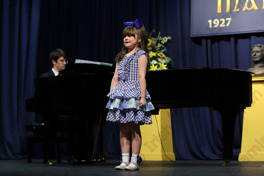 Feis27032018Tue27 
 26~27
Silver Medal Performance from Layla Rose O’Shea backed by Accompanist Michael Young.
 Singing Class: 56: 7 Years and Under Crawley The Penguin Dance Feis Maitiú 92nd Festival held in Fr. Mathew Hall. EEjob 27/03/2018 Picture: Gerard Bonus