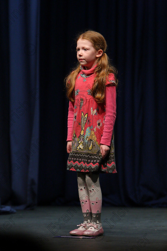 Feis24022018Sat30 
 30
Faye Harris Creedon performing.
 Speech and Drama Class: 369: Solo Verse Speaking Girls 6 Years and Under Section 3 Feis Maitiú 92nd Festival held in Fr. Mathew Hall. EEjob 24/02/2018 Picture: Gerard Bonus.