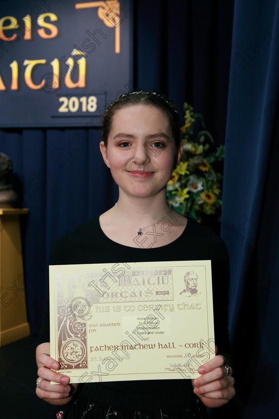 Feis08022018Tur08 
 8
3rd place Anna Hernan from Rochestown.
 Instrumental Music Class: Piano: 248: Violoncello Solo 17 Years and Under Feis Maitiú 92nd Festival held in Fr. Mathew Hall. EEjob 08/02/2018 Picture: Gerard Bonus.