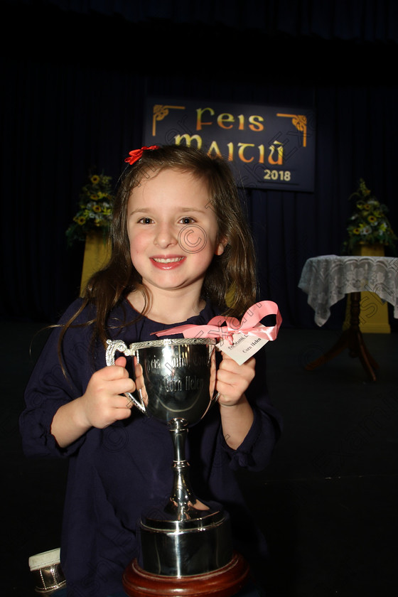 Feis22032018Thu36 
 36
Overall Cup winner and Silver Medallist Ellie Long from Glanmire.
 Labhairt na Filíocht agus Míreanna Drámaíochta Class: 517: “Corn Helen” Bhéarslabhairt 7 Bliana D’Aois Nó Faoina Roinn 2 Feis Maitiú 92nd Festival held in Fr. Mathew Hall. EEjob 22/03/2018 Picture: Gerard Bonus