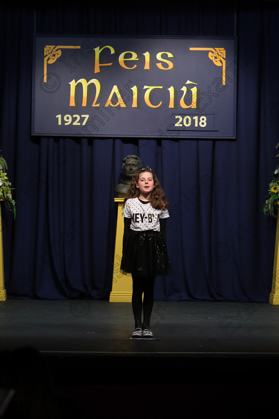 Feis12032018Mon35 
 35
Performers Saoirse Moynihan reciting her poem for a commended
 Speech and Drama Class: 365: Solo Verse Speaking Girls 10 Years and Under Section 4 Feis Maitiú 92nd Festival held in Fr. Mathew Hall. EEjob 12/03/2018 Picture: Gerard Bonus