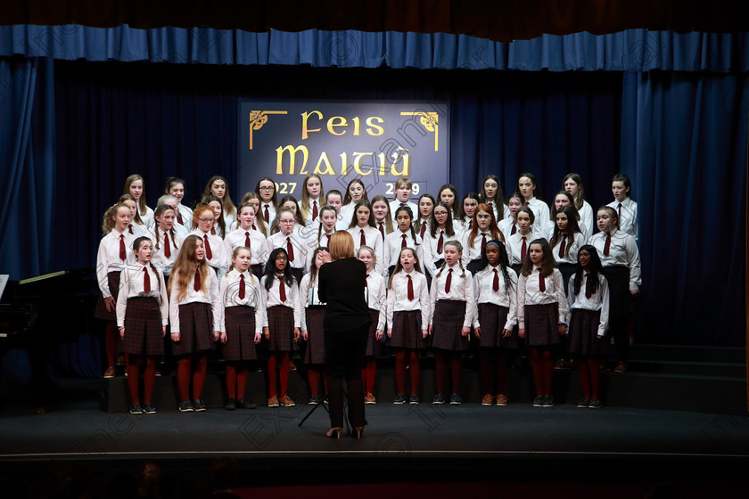 Feis27022019Wed33 
 32~36
Sacred Heart School Tullamore singing “Little Spanish Town” conducted by Regina McCarthy.

Class: 83: “The Loreto Perpetual Cup” Secondary School Unison Choirs

Feis Maitiú 93rd Festival held in Fr. Mathew Hall. EEjob 27/02/2019. Picture: Gerard Bonus