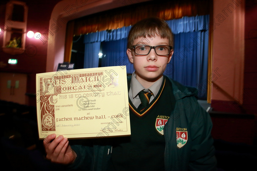 Feis28022020Fri15 
 15
Third Place Conor Moynihan from Rochestown.

Class:205: Brass Solo 12 Years and Under

Feis20: Feis Maitiú festival held in Father Mathew Hall: EEjob: 28/02/2020: Picture: Ger Bonus.