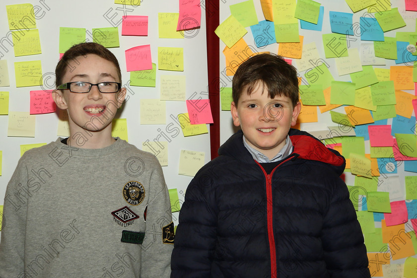 Feis15032018Thu11 
 11
Performers Kyle O’Sullivan and William O’Connell from Gurranabraher and Tower.
 Speech and Drama Class: 378: Solo Verse Speaking Boys 11 Years and Under Section 2 Feis Maitiú 92nd Festival held in Fr. Mathew Hall. EEjob 15/03/2018 Picture: Gerard Bonus.