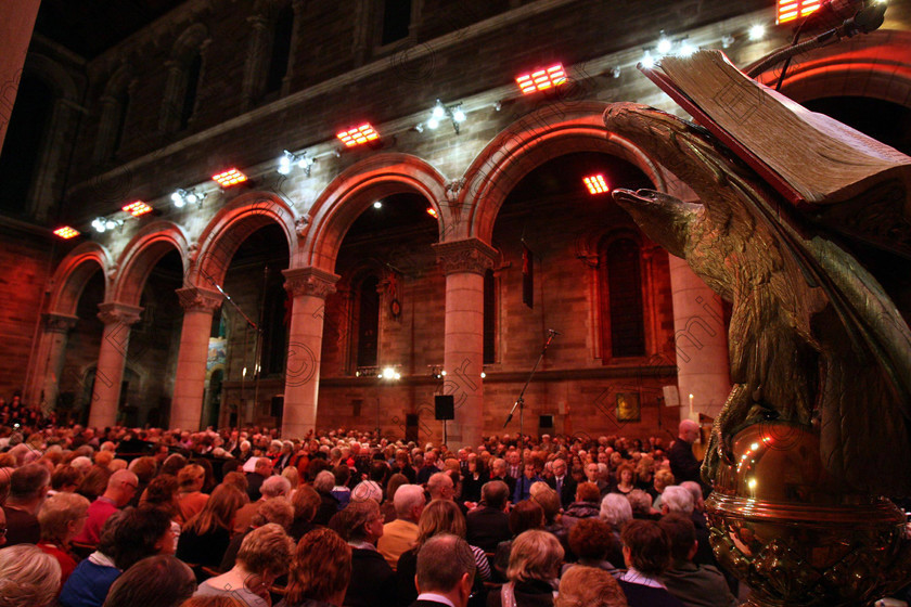 ULSTER Titanic Requiem 08163 
 A Requiem service is held at St Anne's Church of Ireland Cathedral in Belfast, on the anniversary of the sinking of the Titanic 100 years ago this weekend. PRESS ASSOCIATION Photo. Picture date: Saturday April 14, 2012. See PA story ULSTER Titanic Requiem. Photo credit should read: Paul Faith/PA Wire