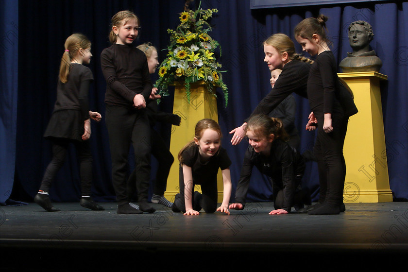 Feis20032018Tue52 
 51~52
Ellis Stage School Timoleague B performing “The Present”.
 Speech and Drama Class: 469: “The Thomas O’Connell Memorial Perpetual Cup” Group Mime 9 Years and Under Feis Maitiú 92nd Festival held in Fr. Mathew Hall. EEjob 20/03/2018 Picture: Gerard Bonus.