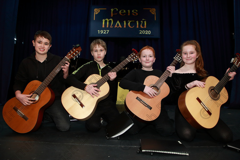 Feis0103202064 
 64
Sean Fergal, Cary Bradley, Denis Kelly and Caoifainche Brasley the Cork ETB SM Junior Guitar Ensemble.

Class:270: “The Lane Perpetual Cup” Chamber Music 14 Years and Under

Feis20: Feis Maitiú festival held in Father Mathew Hall: EEjob: 01/03/2020: Picture: Ger Bonus.