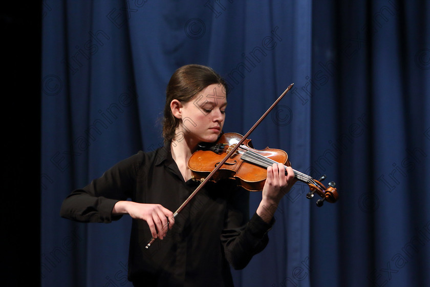 Feis0202109Sat34 
 33~34
Ciara Beechinor from Ballinhassig playing First Movement Concerto in A by Mozart.

Class: 236: “The Shanahan & Co. Perpetual Cup” Advanced Violin 
One Movement from a Concerto.

Feis Maitiú 93rd Festival held in Fr. Matthew Hall. EEjob 02/02/2019. Picture: Gerard Bonus