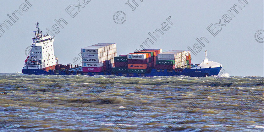 IMG 9022 - Copy 
 Container ship Susan battling the waves outside Cork harbour during Storm Ciara.