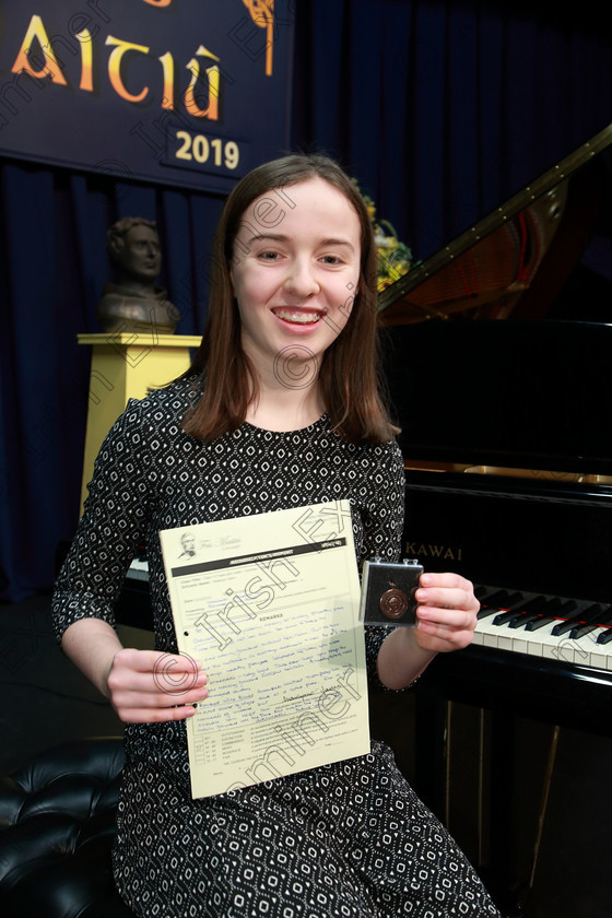 Feis0202109Sat19 
 19
Bronze Medallist Rebecca Tallon from Shanagarry.

Class: 184: Piano Solo 15 Years and Under –Confined Two contrasting pieces not exceeding 4 minutes. “The Kilshanna Music Perpetual Cup”

Feis Maitiú 93rd Festival held in Fr. Matthew Hall. EEjob 02/02/2019. Picture: Gerard Bonus