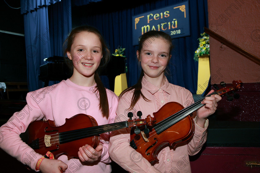 Feis30012018Tue45 
 45
Performers; Rachel O’Shea and Ava Healy from Bishopstown and Douglas performed in class Viola Solo 12 years and under; Class 259.
 EEjob 30/01/2018 
Feis Maitiú 92nd Festival held in Fr. Matthew Hall 
Picture: Gerard Bonus

Instrumental Music.