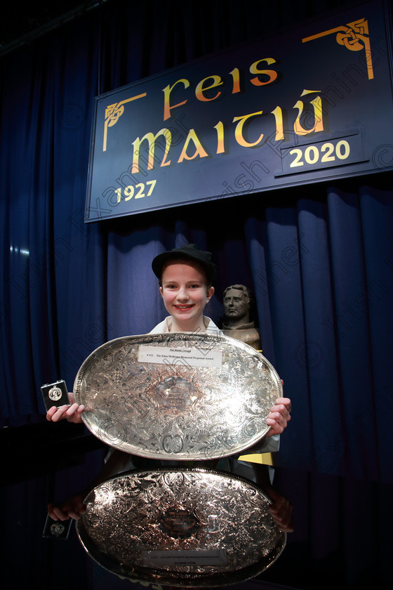 Feis12022020Wed78 
 78
Clodagh O’Halloran from Glanmire sang Almost, Nearly Perfect for the Cup & First Place Silver.

Class:113: “The Edna McBirney Memorial Perpetual Award” Solo Action Song 12 Years and Under

Feis20: Feis Maitiú festival held in Father Mathew Hall: EEjob: 11/02/2020: Picture: Ger Bonus.