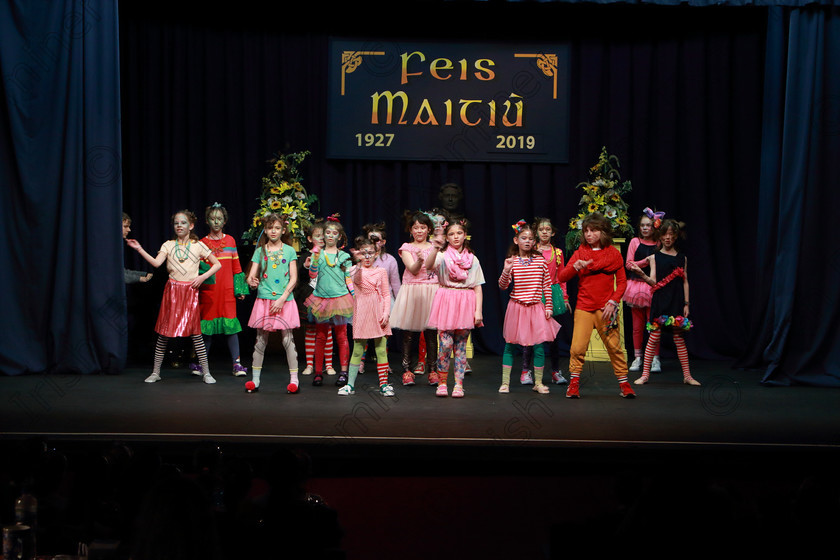 Feis12022019Tue11 
 10~15
Rockboro Primary School performing “Green Eggs and Ham” from Seussical the Musical.

Class: 104: “The Pam Golden Perpetual Cup” Group Action Songs -Primary Schools Programme not to exceed 8 minutes.

Feis Maitiú 93rd Festival held in Fr. Mathew Hall. EEjob 12/02/2019. Picture: Gerard Bonus