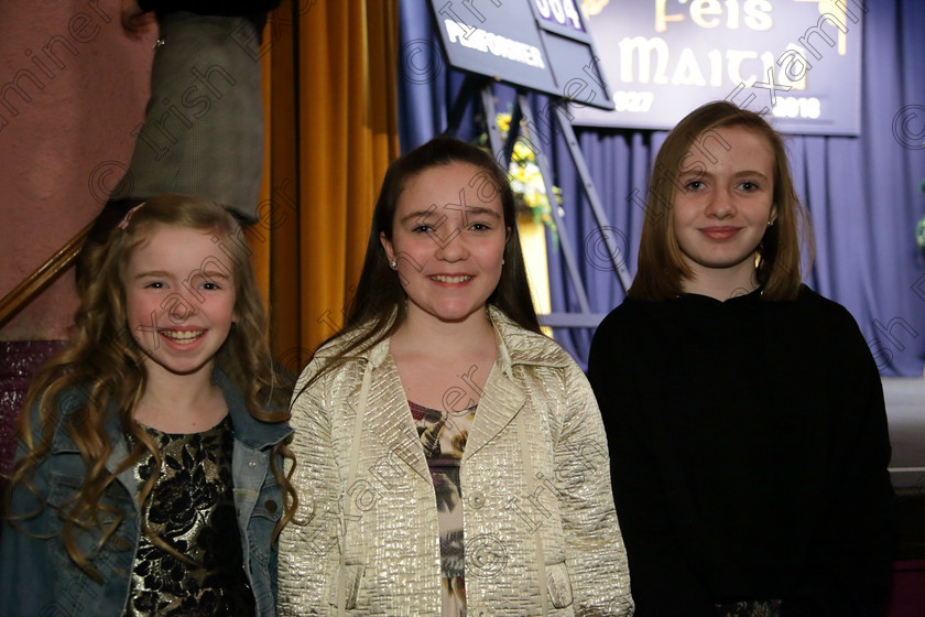 Feis20032018Tue11 
 11
Performers Sophia O’Herlihy, Áine Quirke and Clodagh Carey from Ballincollig and Mallow.
 Speech and Drama Class: 364: Solo Verse Speaking Girls 11 Years and Under Section 1
Feis Maitiú 92nd Festival held in Fr. Mathew Hall. EEjob 20/03/2018 Picture: Gerard Bonus