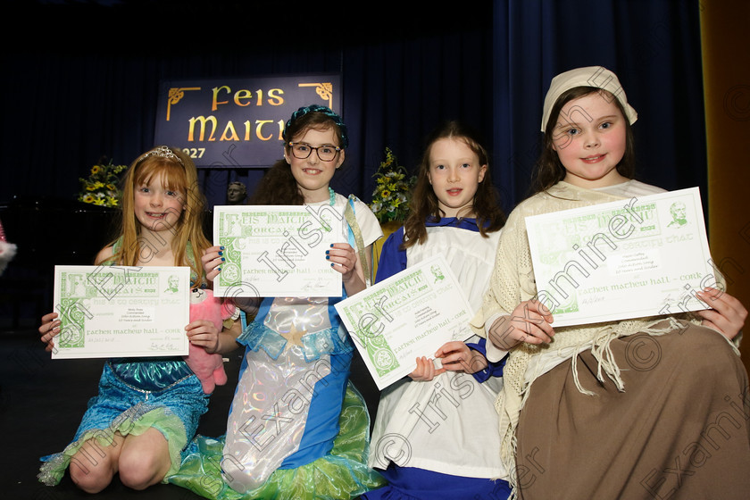 Feis26032018Mon58 
 58
Commended Molly Ross, Kate Howie, Aoife Fanning and Hazel Gaffey from Douglas and Tipperary.
 Speech and Drama Class: 114: The Altrusa Club of Cork Perpetual Trophy” Solo Action Song 10 Years and Under Section 3Feis Maitiú 92nd Festival held in Fr. Mathew Hall. EEjob 26/03/2018 Picture: Gerard Bonus