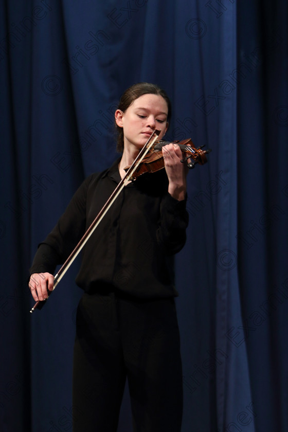 Feis0202109Sat33 
 33~34
Ciara Beechinor from Ballinhassig playing First Movement Concerto in A by Mozart.

Class: 236: “The Shanahan & Co. Perpetual Cup” Advanced Violin 
One Movement from a Concerto.

Feis Maitiú 93rd Festival held in Fr. Matthew Hall. EEjob 02/02/2019. Picture: Gerard Bonus