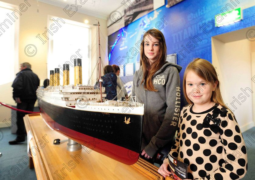 1384828 
 NEWS 16/02/2012 Megan and Ellie J. Carrig, from Askeaton, Co, Limerick, enjoying the Titanic Experience in Cobh, Co, Cork.
Picture Denis Scannell 
 Keywords: DENIS SCANNELL