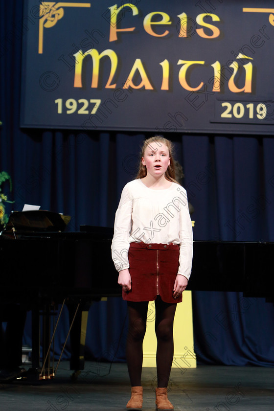 Feis26022019Tue34 
 34
Elsa Quirke singing.

Class: 53: Girls Solo Singing 13 Years and Under–Section 1 John Rutter –A Clare Benediction (Oxford University Press).

Feis Maitiú 93rd Festival held in Fr. Mathew Hall. EEjob 26/02/2019. Picture: Gerard Bonus