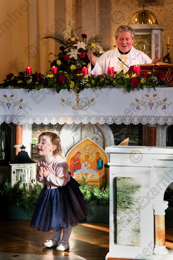 8O9A7160 
 Two years old Lily taking over the mass at St. Sennan's Church in Knockerra, Co. Clare. Picture: Allie Glynn