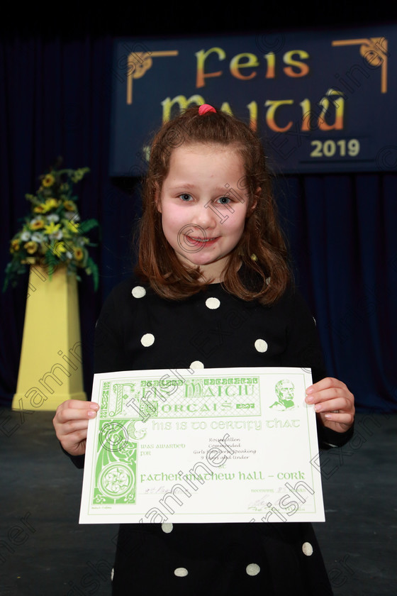 Feis08032019Fri63 
 63
Commended Róisín Allen from Douglas.

Class: 366: Solo Verse Speaking Girls 9YearsandUnder –Section 1 Either: My Pain –Ted Scheu. Or: Midsummer Magic –Cynthia Rider.

Feis Maitiú 93rd Festival held in Fr. Mathew Hall. EEjob 08/03/2019. Picture: Gerard Bonus