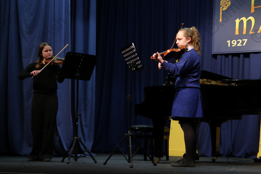 Feis01022018Thu03 
 3 
Siobhan McCarthy and Kate O’Riordan from Blackrock and Model Farm Road performing. 
 Instrumental Music Class: 267: Duo Classes and Chamber Music Junior Feis Maitiú 92nd Festival held in Fr. Matthew Hall. EEjob 01/02/2018 Picture: Gerard Bonus.