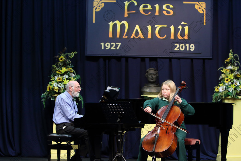 Feis01022019Fri25 
 25
Martha Dwyer performing set piece Accompanied by Colin Nicholls.

Class: 250: Violoncello Solo 12 Years and Under (a) Grieg – Norwegian Dance, from Classical & Romantic Pieces (Faber) (b) Contrasting piece not to exceed 3 minutes

Feis Maitiú 93rd Festival held in Fr. Matthew Hall. EEjob 01/02/2019. Picture: Gerard Bonus