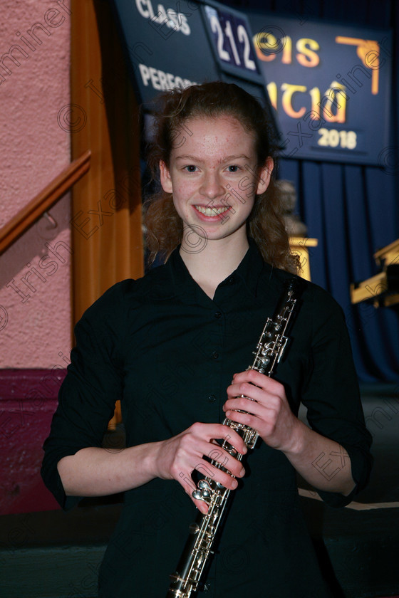 Feis09022018Fri18 
 18
Performer Éimear Corby from Douglas.
 Instrumental Music Class: 212: Woodwind Solo16 Years and Under Feis Maitiú 92nd Festival held in Fr. Mathew Hall. EEjob 09/02/2018 Picture: Gerard Bonus.