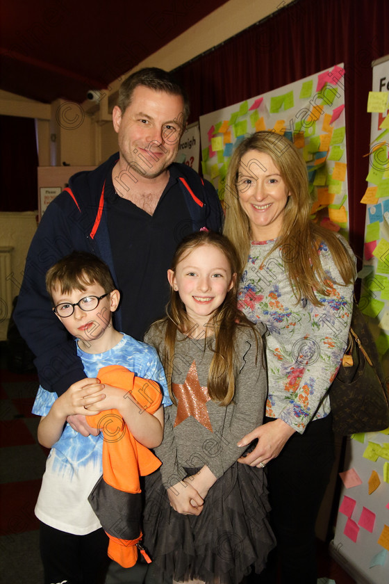 Feis25032018Sun71 
 71
Performer Allison Tessier from Frankfield with her parents Jason and Trish and brother Nathan.
 Speech and Drama Class: 366: Solo Verse Speaking Girls 9 Years and Under Section 5 Feis Maitiú 92nd Festival held in Fr. Mathew Hall. EEjob 25/03/2018 Picture: Gerard Bonus