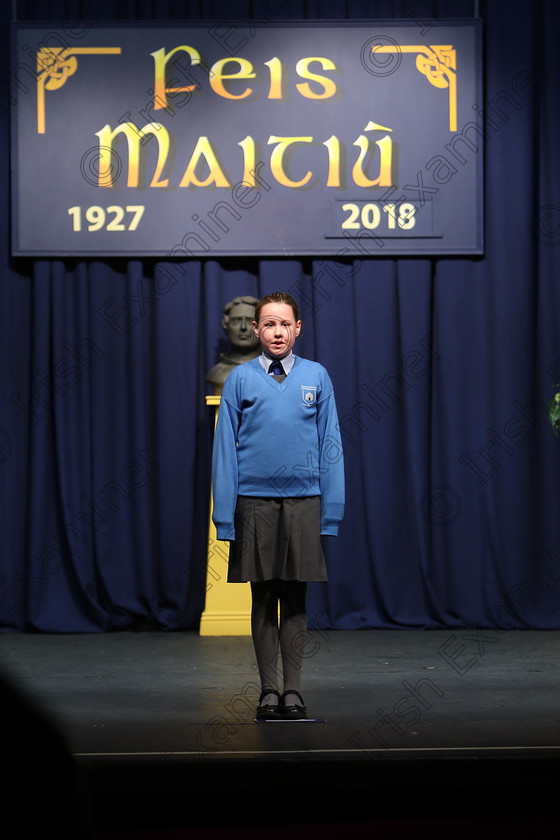 Feis12032018Mon10 
 10
Áine Barrett reciting her poem.
 Speech and Drama Class: 365: Solo Verse Speaking Girls 10 Years and Under Section 4 Feis Maitiú 92nd Festival held in Fr. Mathew Hall. EEjob 12/03/2018 Picture: Gerard Bonus