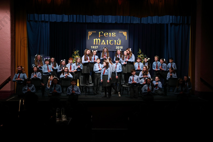 Feis21022018Wed43(1) 
 38~43
Ovens NS 6th Class performing “Back in the Playground Blues” as their own choice.
 Speech and Drama Classes: 485: Action Verse “The O’Brien Perpetual Cup”5th Class and Class: 484: “The Sri Lanka Festival Perpetual Trophy” 6th Class, Feis Maitiú 92nd Festival held in Fr. Mathew Hall. EEjob 21/02/2018 Picture: Gerard Bonus.