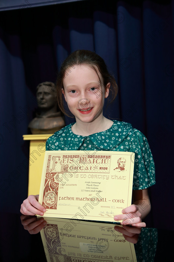 Feis12022020Wed80 
 80
Joint Third: Aoife Fanning from Carrigrohane

Class:113: “The Edna McBirney Memorial Perpetual Award” Solo Action Song 12 Years and Under

Feis20: Feis Maitiú festival held in Father Mathew Hall: EEjob: 11/02/2020: Picture: Ger Bonus.