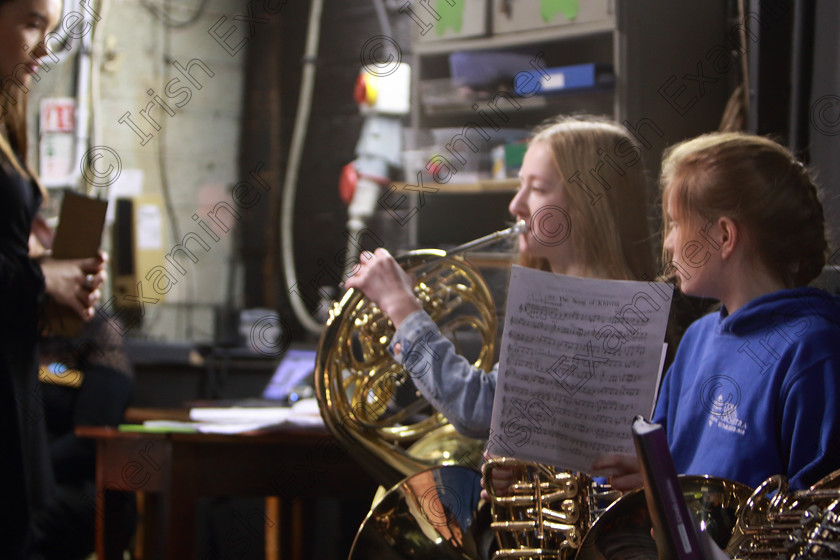 Feis13022019Wed04 
 4
Ella Morrison tuning up back stage watched by Ella McCarthy.

Class: 205: Brass Solo 12Years and Under Programme not to exceed 5 minutes.

Class: 205: Brass Solo 12Years and Under Programme not to exceed 5 minutes.