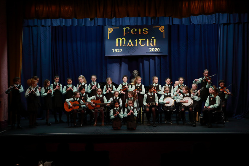 Feis28022020Fri26 
 26~29
Cup Winners; St Catherine’s Model Farm Road performed A Melody of Jesus.

Class:284: “The Father Mathew Street Perpetual Trophy” Primary School Bands –Mixed Instruments

Feis20: Feis Maitiú festival held in Father Mathew Hall: EEjob: 28/02/2020: Picture: Ger Bonus.
