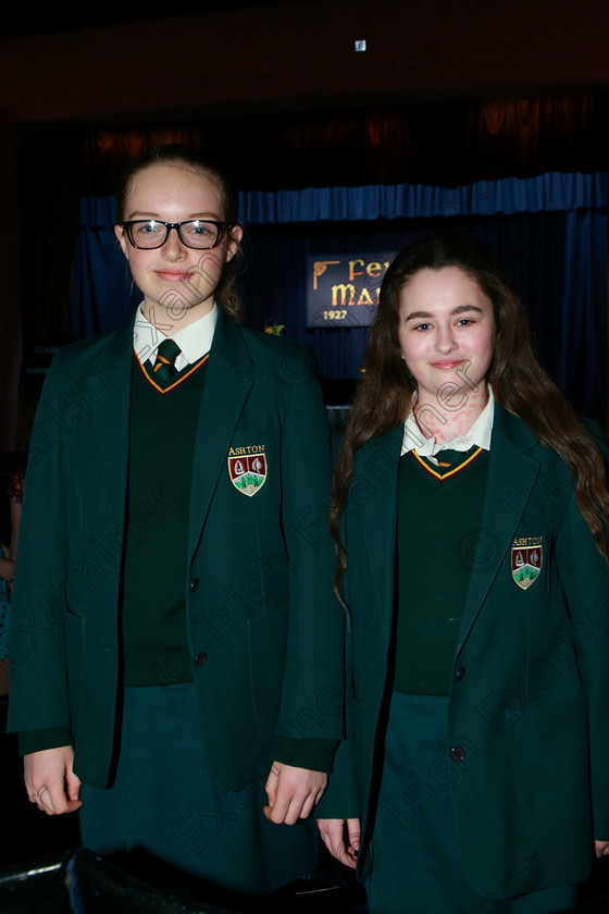 Feis05032018Mon02 
 2
Duo Kate Hogan and Storm Kearney from Knockraha and Blackrock.
 Singing and School Choirs Class: 93: Vocal Duets 13 Years and Under Feis Maitiú 92nd Festival held in Fr. Mathew Hall. EEjob 05/03/2018 Picture: Gerard Bonus.