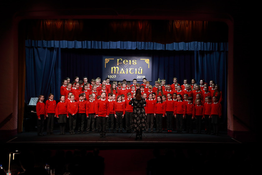 Feis28022019Thu45 
 45~48
Gaelscoil Uí Drisceoil Glanmire singing “Ballue”.

Class: 85: The Soroptimist International (Cork) Perpetual Trophy and Bursary”
Bursary Value €130 Unison or Part Choirs 13 Years and Under Two contrasting folk songs.

Feis Maitiú 93rd Festival held in Fr. Mathew Hall. EEjob 28/02/2019. Picture: Gerard Bonus