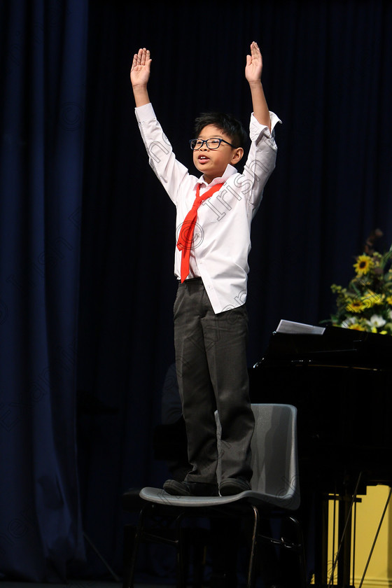 Feis27022018Tue08 
 7~8
Keiron Postrano performing “When I Grow Up” from Matilda.
 Singing and School Choirs Class: 114: “The Altrusa Club of Cork Perpetual Trophy” Solo Action Song 10 Years and Under Section 1; Feis Maitiú 92nd Festival held in Fr. Mathew Hall. EEjob 27/02/2018 Picture: Gerard Bonus.