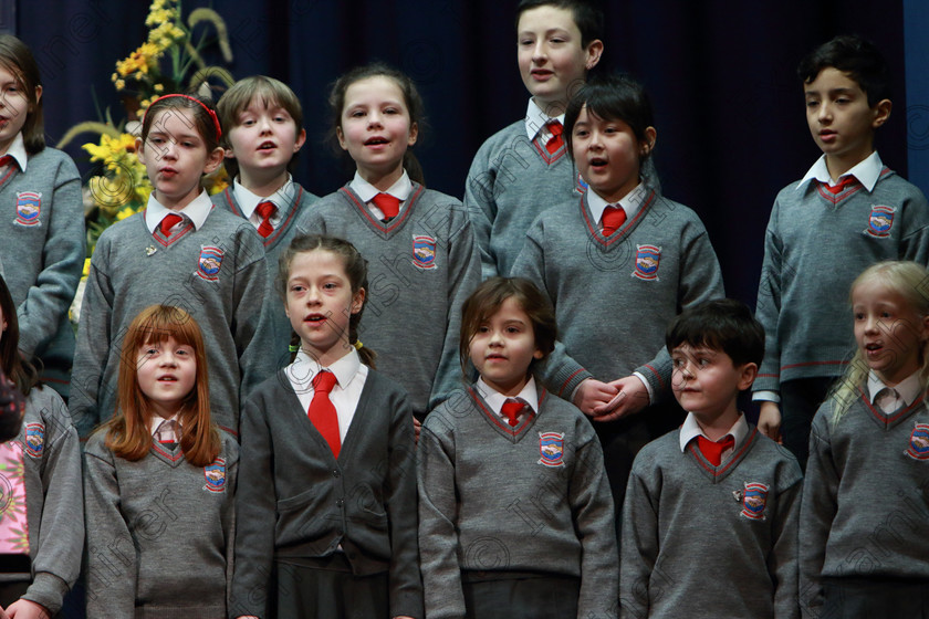 Feis01032019Fri10 
 8~10
Rockboro Singers singing “I’ll Be There”.

Class: 84: “The Sr. M. Benedicta Memorial Perpetual Cup” Primary School Unison Choirs–Section 2 Two contrasting unison songs.

Feis Maitiú 93rd Festival held in Fr. Mathew Hall. EEjob 01/03/2019. Picture: Gerard Bonus