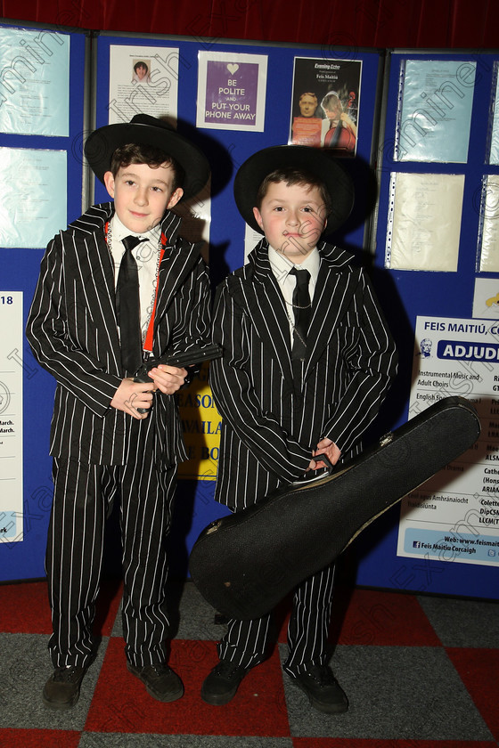 Feis14032018Wed37 
 37
Duo Cormac Barry and Gearód O’Connell from Rathcormac performed in Class 414 Duo Acting Poem under 12 years as “Mafia Cats” Speech and Drama Feis Maitiú 92nd Festival held in Fr. Mathew Hall. EEjob 14/03/2018 Picture: Gerard Bonus