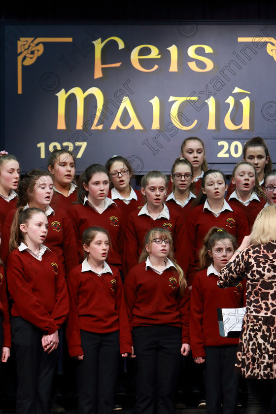 Feis27022019Wed45 
 43~45
Loreto 1st Year A. singing “Shadow March” conducted by Sharon Glancy.

Class: 83: “The Loreto Perpetual Cup” Secondary School Unison Choirs

Feis Maitiú 93rd Festival held in Fr. Mathew Hall. EEjob 27/02/2019. Picture: Gerard Bonus