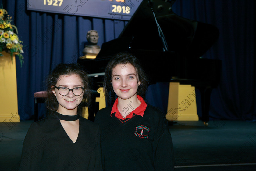 Feis31012018Wed19 
 Anna Morrissey from Liamlara and Róisín O’Sullivan from Douglas performed Piano Duet Class 172: 16 years and under. Feis Maitiú 92nd Festival held in Fr. Matthew Hall. EEjob 31/01/2018 Picture: Gerard Bonus