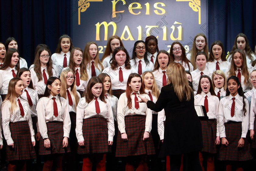 Feis27022019Wed11 
 10~13
Sacred Heart School Tullamore singing “The Lord Keep Us” by John Rutter conducted by Regina McCarthy.

Class: 77: “The Father Mathew Hall Perpetual Trophy” Sacred Choral Group or Choir 19 Years and Under Two settings of Sacred words.
Class: 80: Chamber Choirs Secondary School

Feis Maitiú 93rd Festival held in Fr. Mathew Hall. EEjob 27/02/2019. Picture: Gerard Bonus