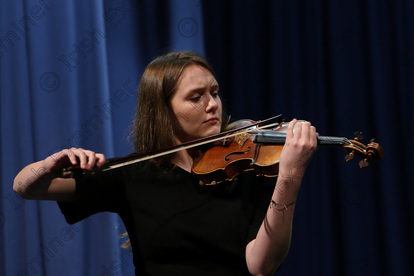 Feis31012018Wed21 
 21
Kate Fleming from Glasheen performing Bruch Violin Concerto 3rd movement 
 Instrumental Music; Class: 236 “The Shanahan & Co. Perpetual Cup”: Advance Violin, one movement from a Concerto; Feis Maitiú 92nd Festival held in Fr. Matthew Hall. EEjob 31/01/2018. Picture: Gerard Bonus.