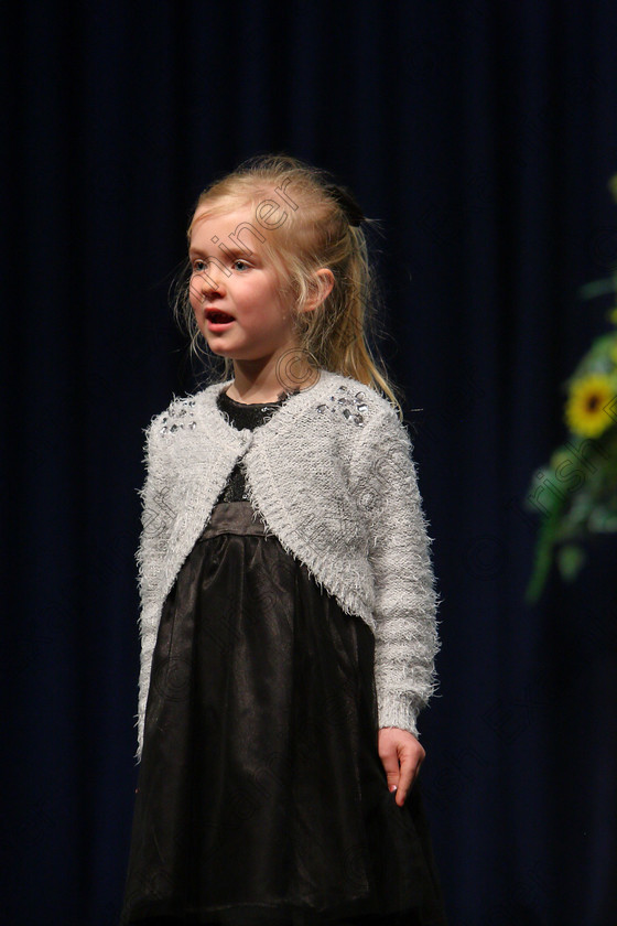 Feis24022018Sat33 
 33
Kayla Broderick performing.
 Speech and Drama Class: 369: Solo Verse Speaking Girls 6 Years and Under Section 3 Feis Maitiú 92nd Festival held in Fr. Mathew Hall. EEjob 24/02/2018 Picture: Gerard Bonus.