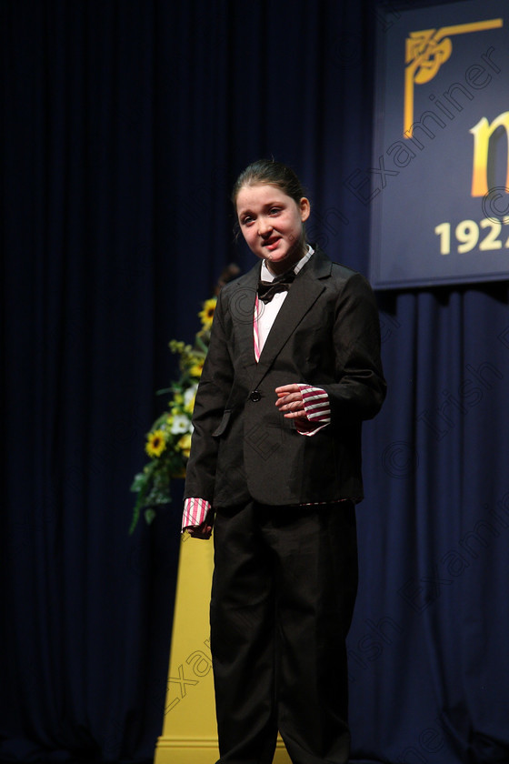 Feis14032018Wed06 
 5~6
Sophie O’Shea performing “The Wild Animal Song Contest”
 Speech and Drama Class: 328: “The Fr. Nessan Shaw Memorial Perpetual Cup” Dramatic Solo 10 Years and Under Section1Feis Maitiú 92nd Festival held in Fr. Mathew Hall. EEjob 14/03/2018 Picture: Gerard Bonus.